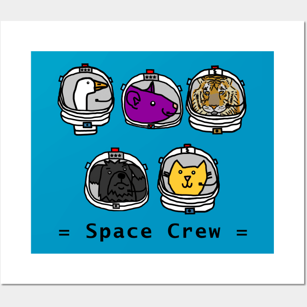 Tiger Astronaut Joins Space Crew 2420 Wall Art by ellenhenryart